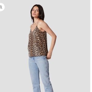 Equipment, leopard print silk cami, adjustable straps, S/P, mint condition